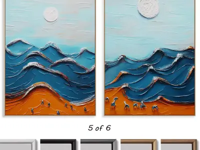Abstract Painting Frame set 3D model purchase
