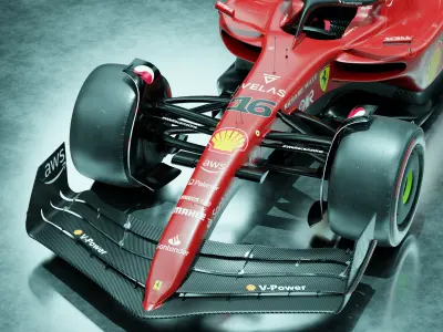 f1 2022 Ferrari F1-75 Low-poly 3D model