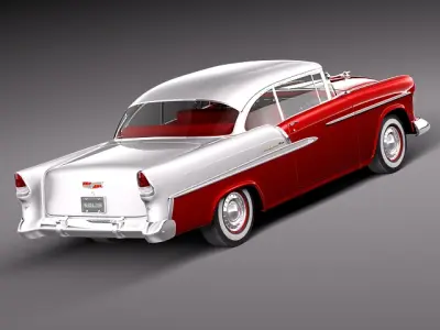 Chevrolet Bel Air Coupe 1955 3D Model 3D model