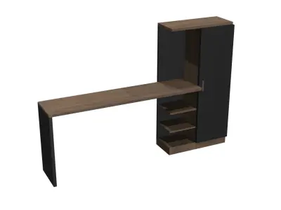 Study  desk -  New design Low-poly 3D model