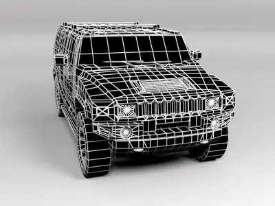 HUMMER H2 LOWPOLY Low-poly 3D model