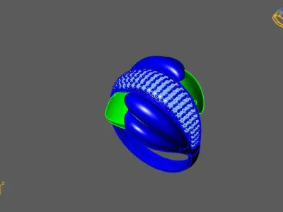 Women Ring 3D print model 17