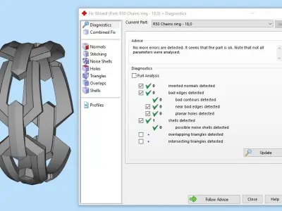 Wedding Chains ring all sizes R50 3D print model