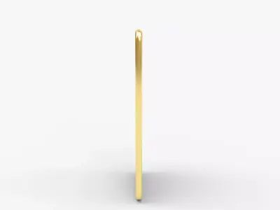 Capital Rectangle Mirror Golden 3D model