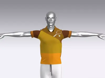  Tennis Player Uniform Low-poly 3D model