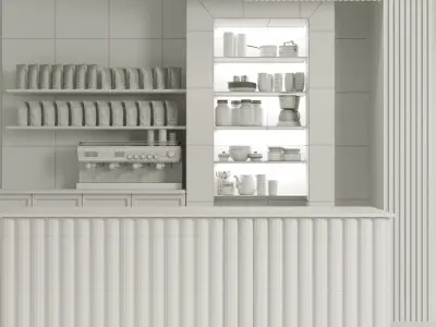 Luxury cafe 3D model