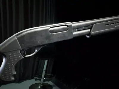 PBR - R870 Shorty Shotgun  - Game-Ready 3D Asset Low-poly 3D model