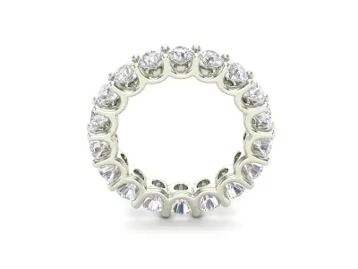 U Shaped Eternity Ring 3 point 8 mm stone size swiss 15 and EU55 3D print model