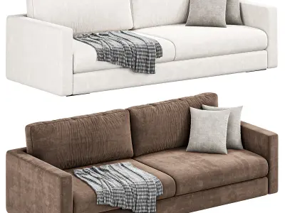 Magnum 3 Seater Fabric Sofa By Flexform 3D model