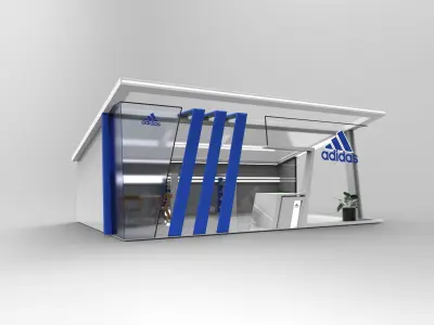 adidas booth 3D model