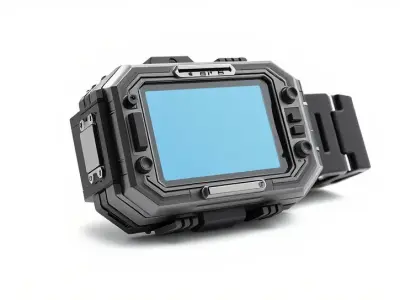 Futuristic Smartwatch Model Pack with Detailed Display Low-poly 3D model