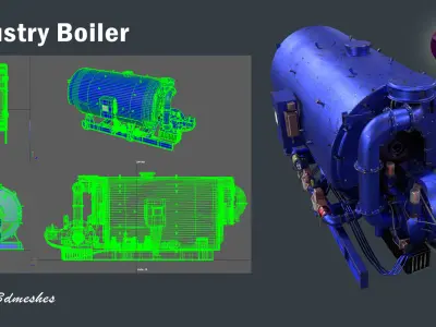 Industry Boiler  - PBR 3D model