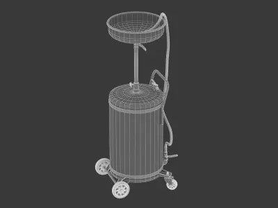 Garage Air Discharge Waste Oil Drainer 3D model