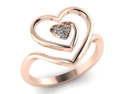 Jewelry Diamond Ring 3D Print Model  3D print model 6