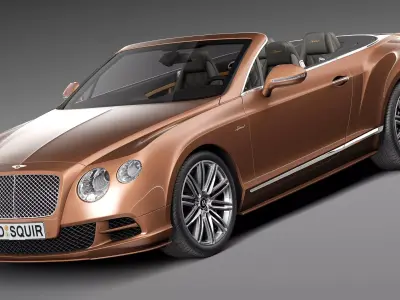 Bentley Continental GT Speed Cabrio 2015 3D model