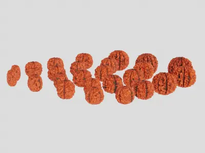 Rudraksha Beads Low-poly 3D model