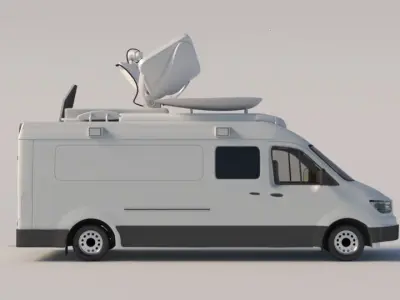 car tv van 3D model