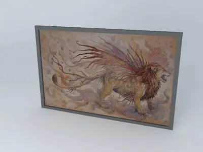 Table Winged Lion Free 3D model