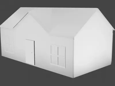 Old house Low-poly 3D model shop