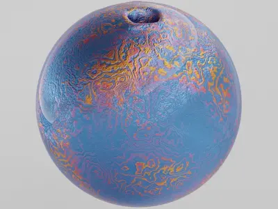 Bowling Ball Artistic 3D model