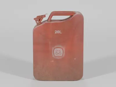 Old Jerry Can 20L Low-poly 3D model