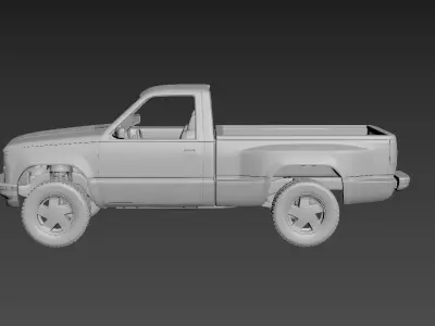 GMC Sierra 1997 Regular Cab 3D print model