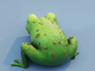 Cartoon Animated Frog Rabbit and Squirrel 3D Model Collection Low-poly 3D model