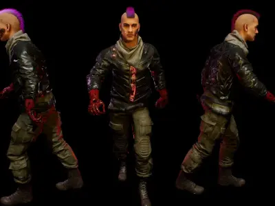 scarpunk unreal engine 4 Low-poly 3D model