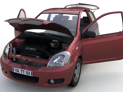 Toyota Yaris 3 doors 2003 3D model