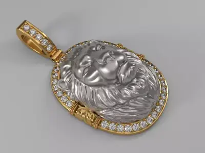 lion pendant Free 3D print model