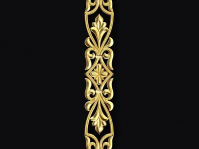 Central decor ornament for furniture 3D model 436