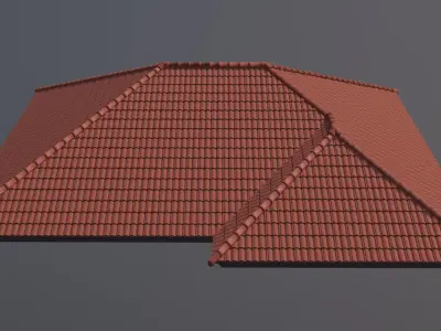 Roof tiles 3D model