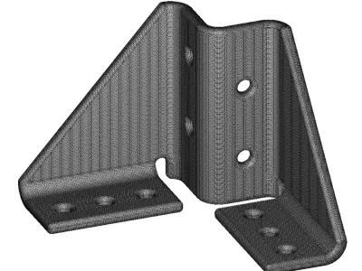 Plastic Furniture Corner Bracket Toy 3D model