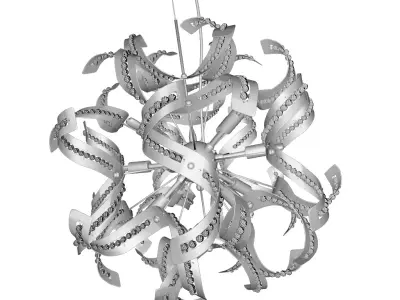 Fritz Light Sputnik Sphere Chandelier 3D model