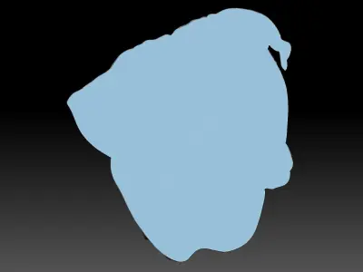 Dog head 3D print model