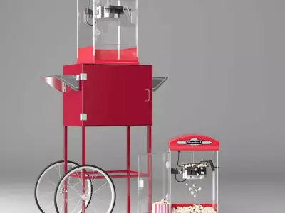 Movie Theater Popcorn Machine Low-poly 3D model