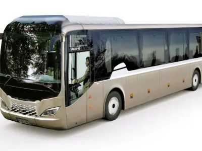 Bus v2 Low-poly 3D model