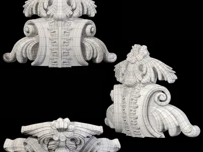 Classic carved 066 3D model