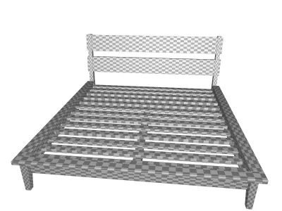 Madiun Low Profile Platform Bed 3D model