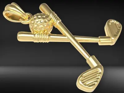 Golf Clubs pendant  3D print model