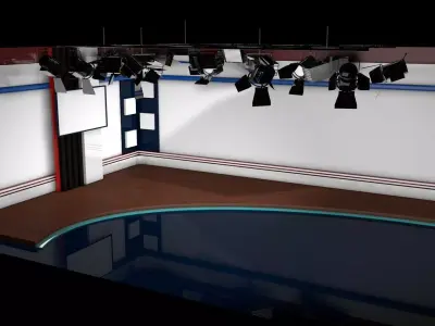 Virtual Studio 001 - News Studio 3D model