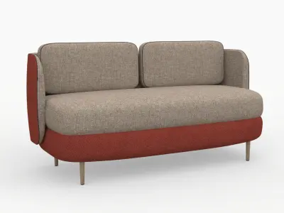 Modern Elegance Sofa and Coffee Table Set 3D model