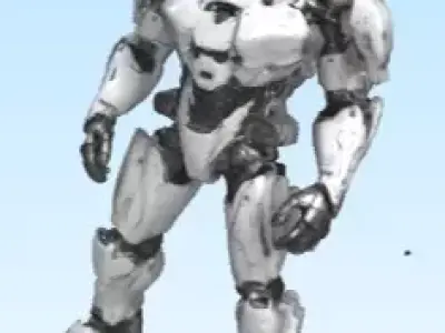Cybernetic Elite Exo Soldier 3D Character Model 3D print model