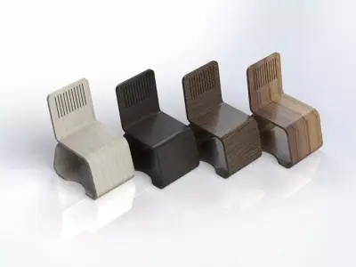 Wooden chairs 3D models Free 3D model