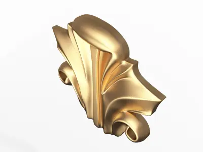 Corbel Carved 02 Low-poly 3D model