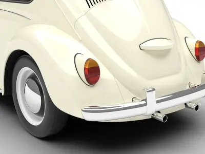Volkswagen Beetle Type 1 1200 1965 3d model 3D model