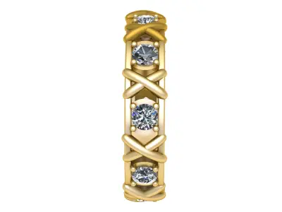 Gold Diamond Ring 3D print model