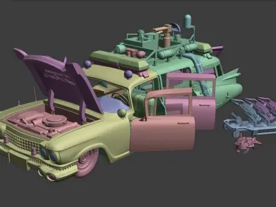 Ecto-1 with lights and sound and a detailed 90 page instruction 3D print model