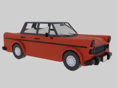 3d Car modeling  Low-poly 3D model
