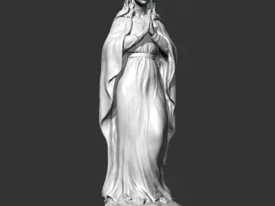 Virgin Mary Statue V2 3D print model 3D print model